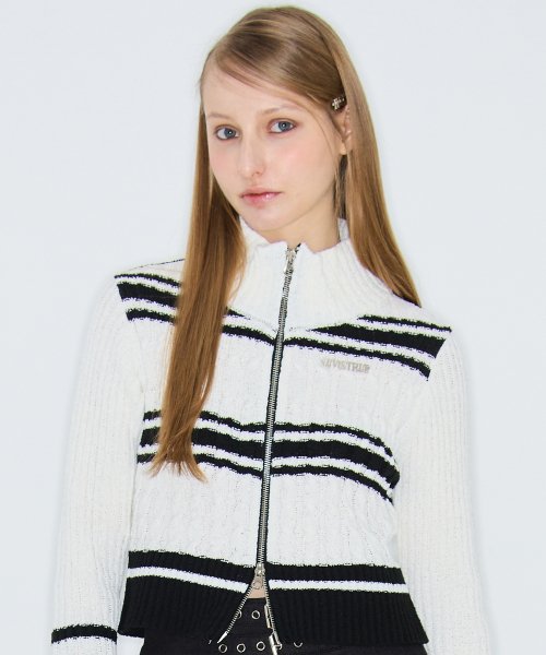 SHINING KNIT ZIPUP