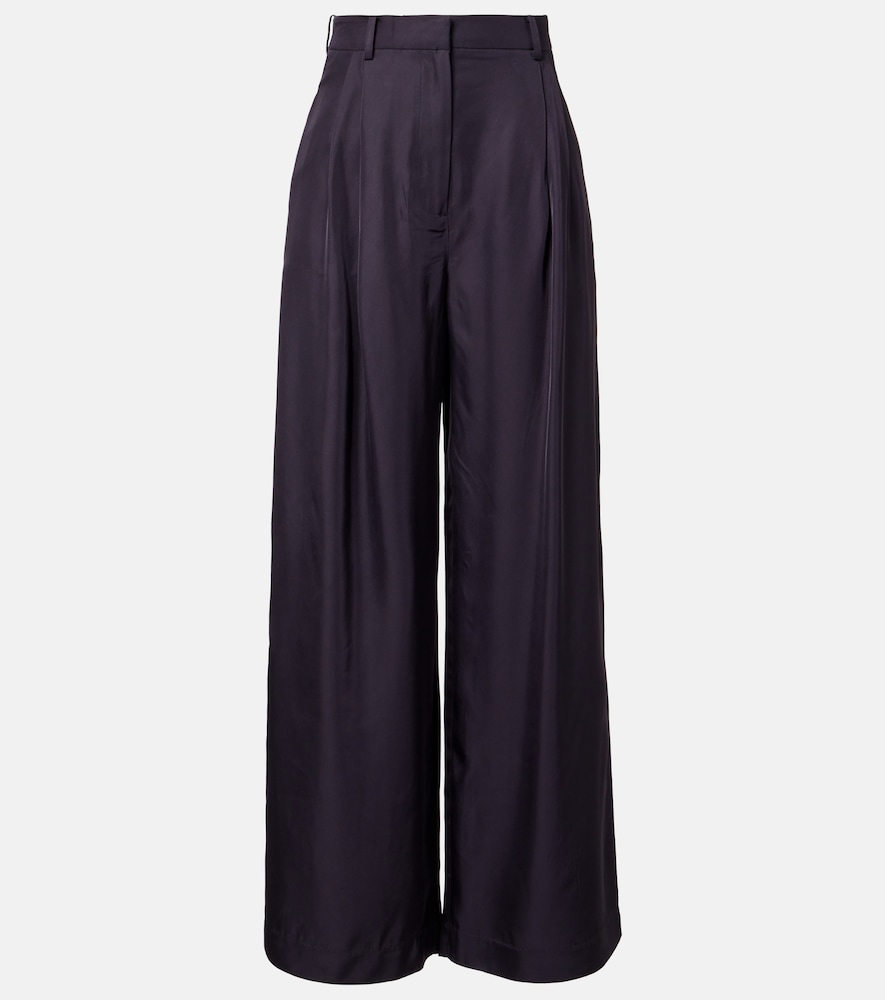 Marfa pleated twill wide-leg pants