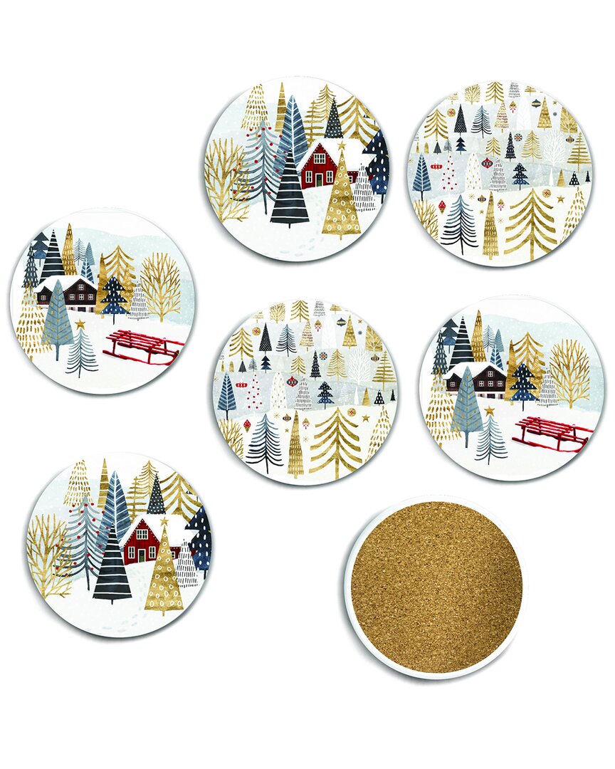6pc Ceramic Coaster Set