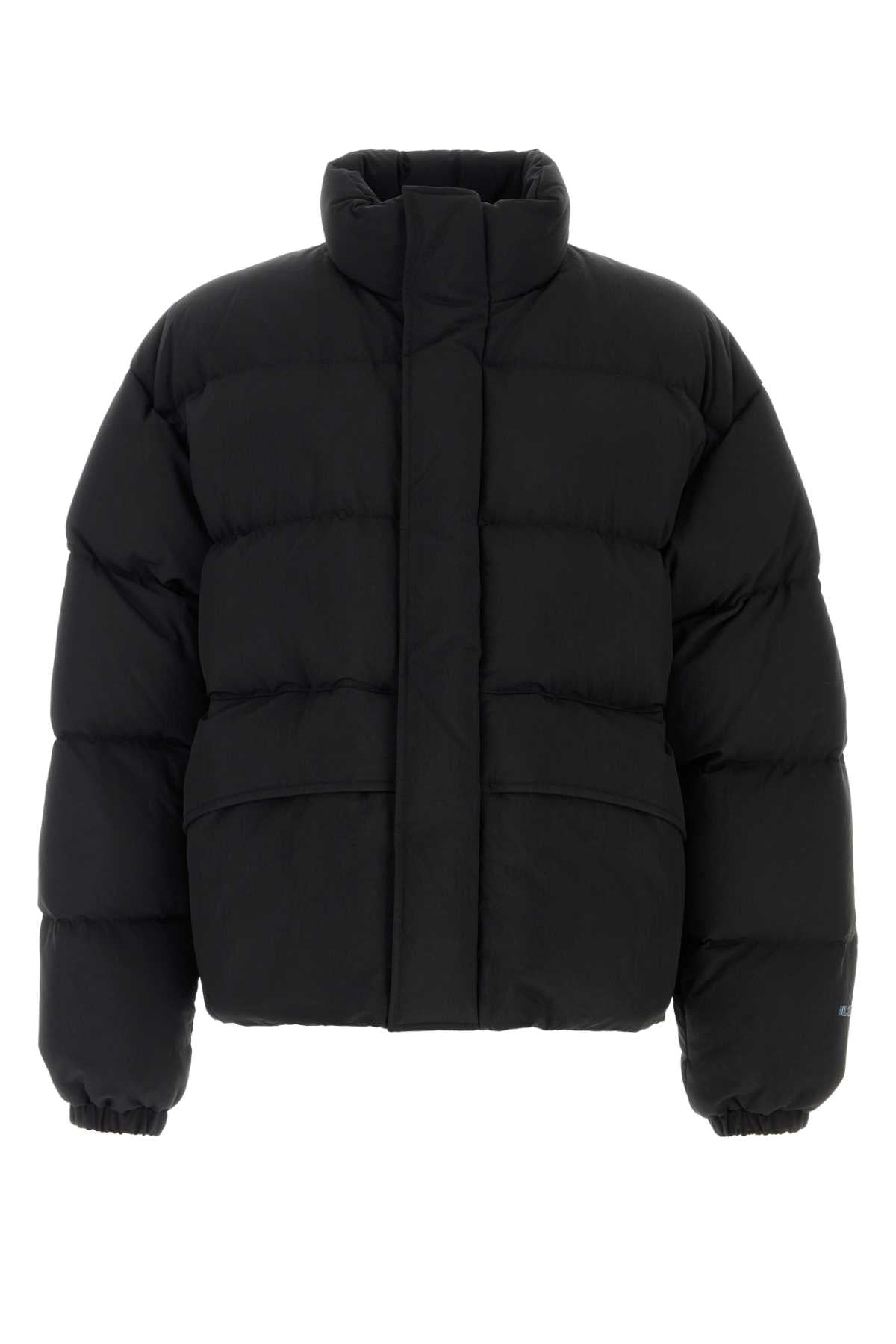 Quilted Nylon Down Jacket — Black