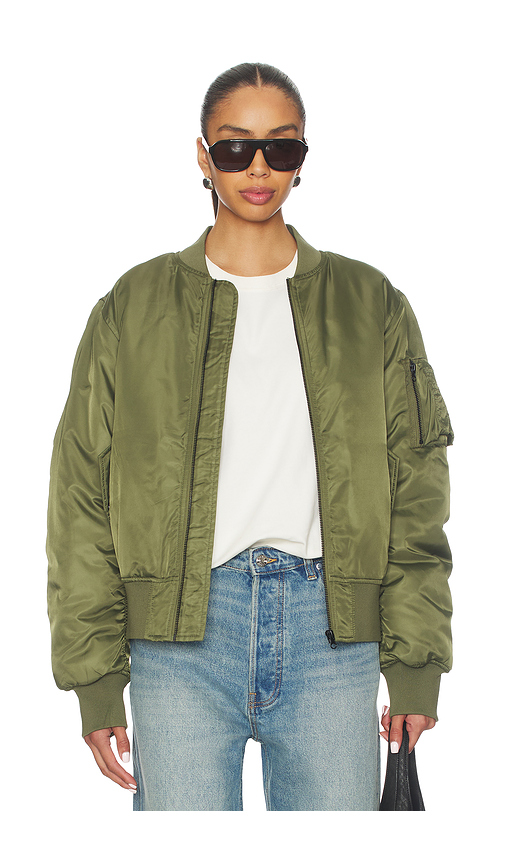Superdown Monica Bomber Jacket in Army. L. Also in S