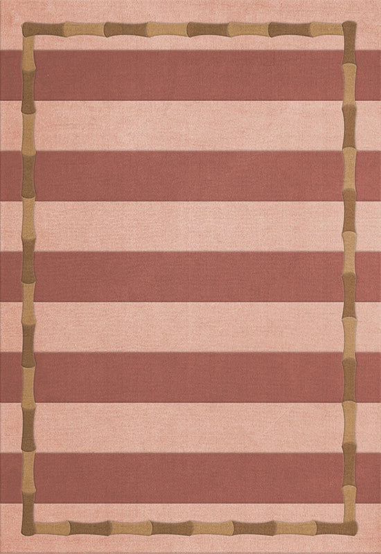 Alice Crawley Bamboo Stripe Terracotta Rug 180 x 270 c