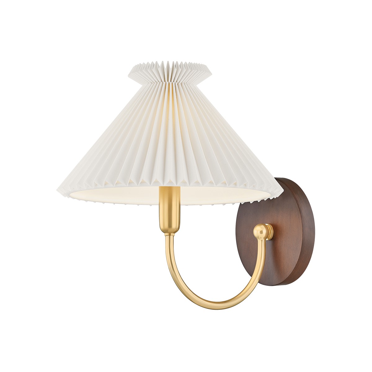 Aged Brass Wall Sconce from the Acacia Collection