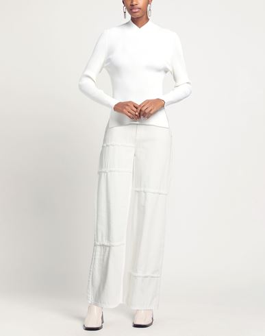 Woman Pants White Size S Cotton
