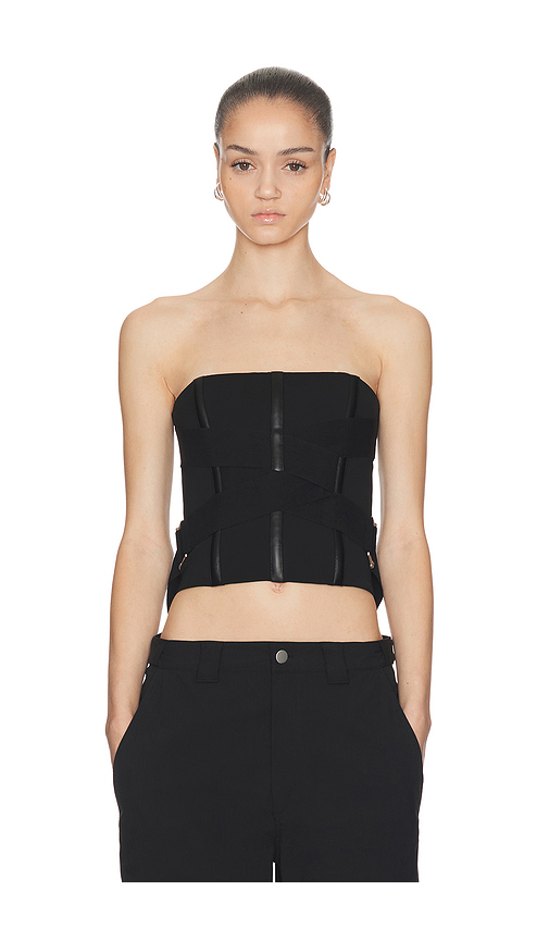 HAELO Interwoven Brace Top en Black. L. Also en M, S