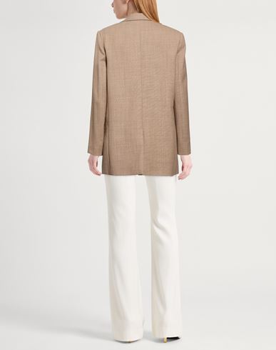 Woman Blazer Light brown Size 2 Polyester, Wool, Elastane