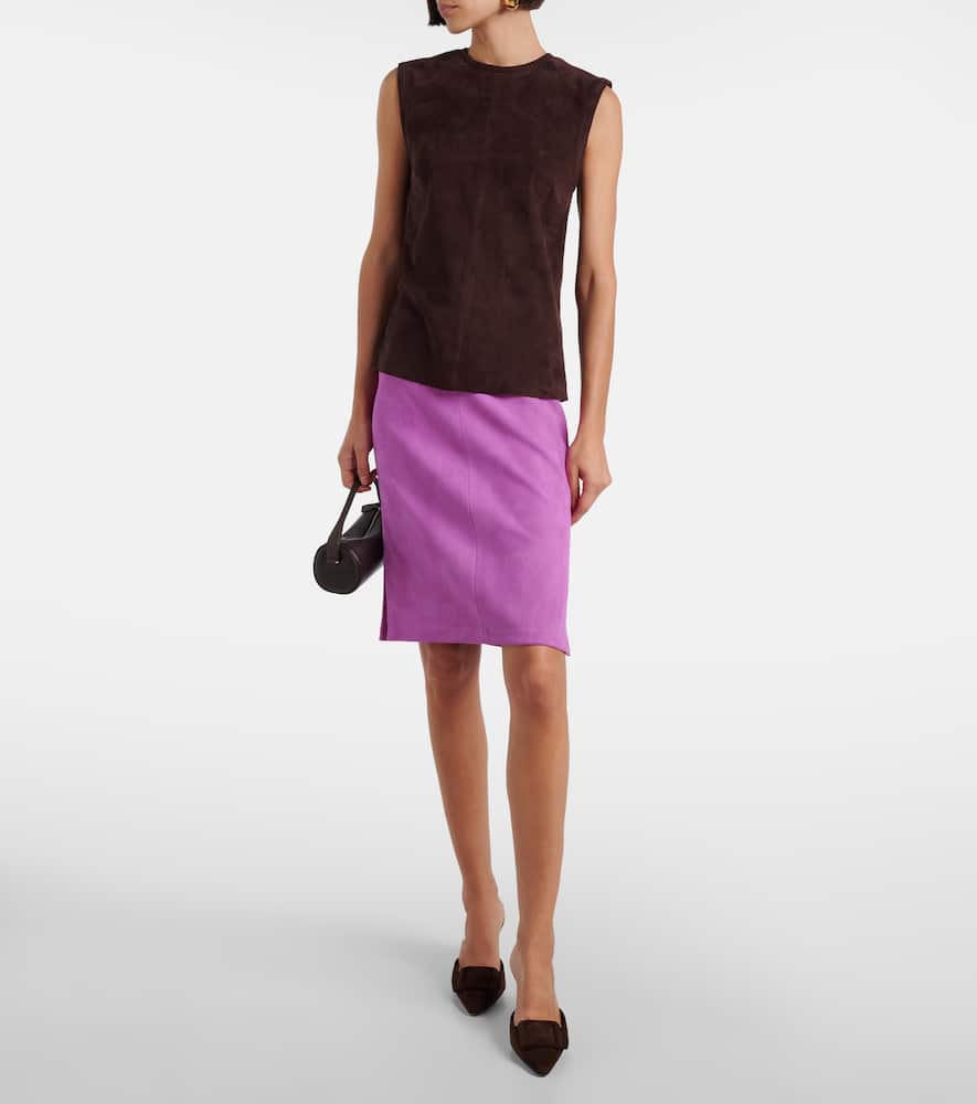 Miuccia suede top