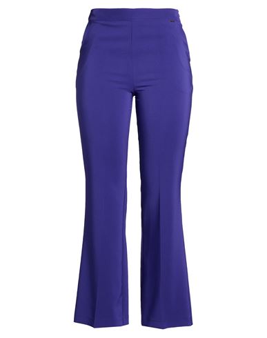 Woman Pants Purple Size 10 Polyester, Elastane