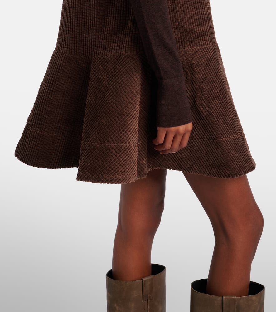 Cotton corduroy minidress