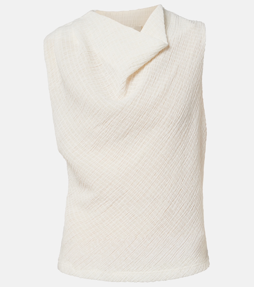 Draped knitted top