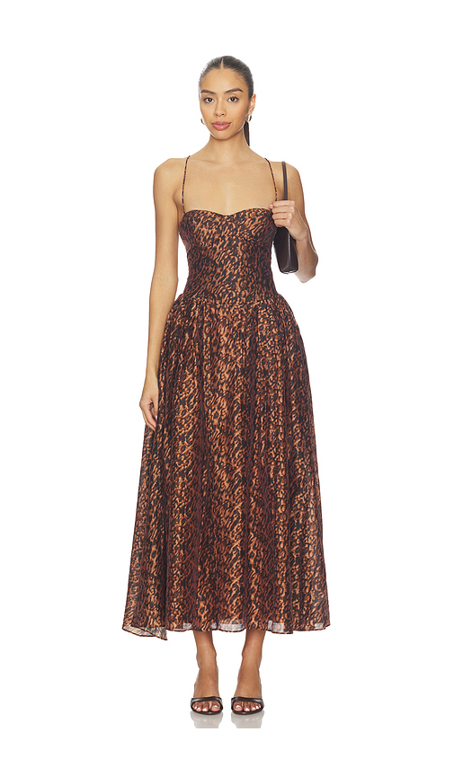 Bardot Estie Printed Maxi Dress in Brown. 8. Also