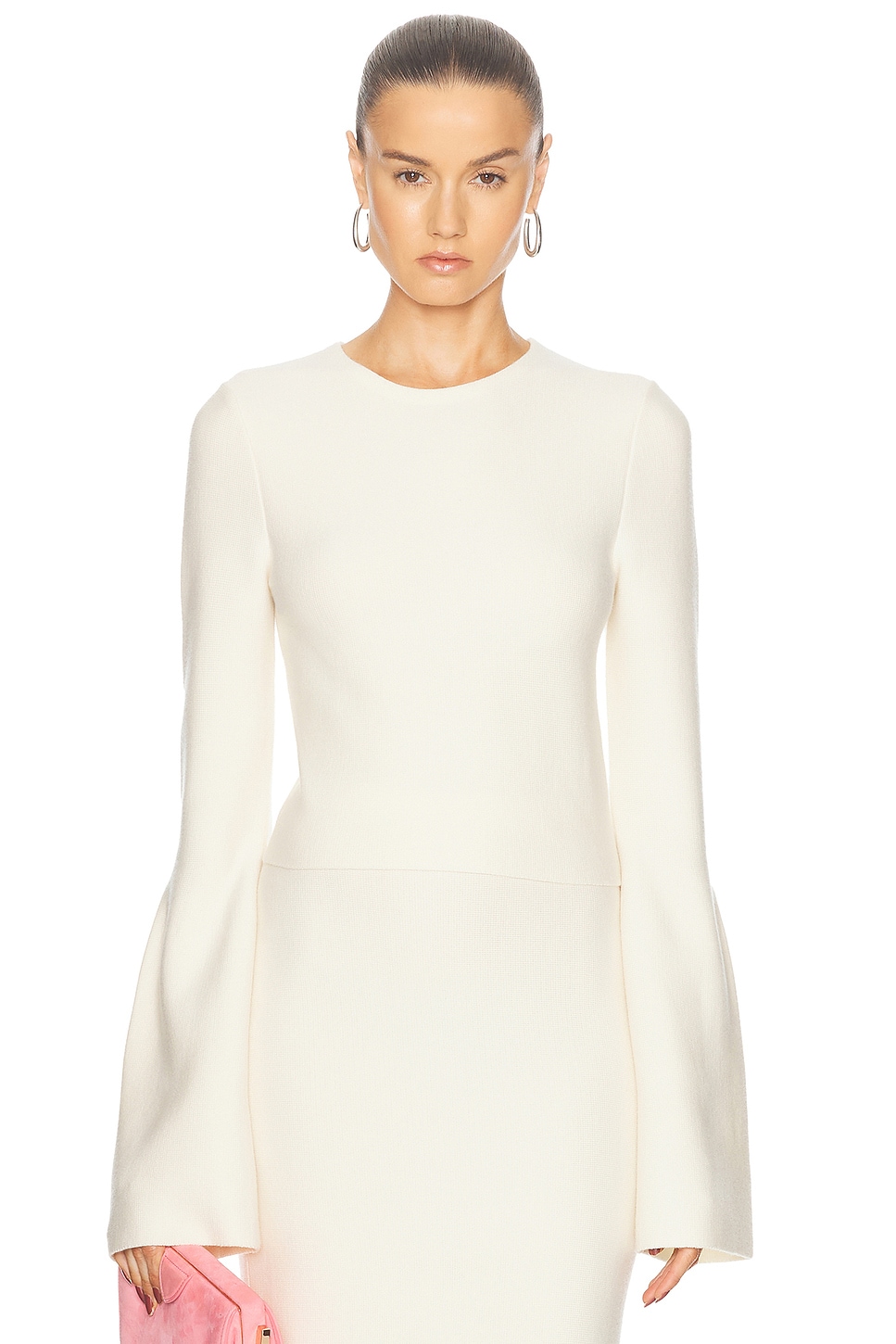 Gabriela Hearst Talos Top in Ivory - Ivory. XS also in
