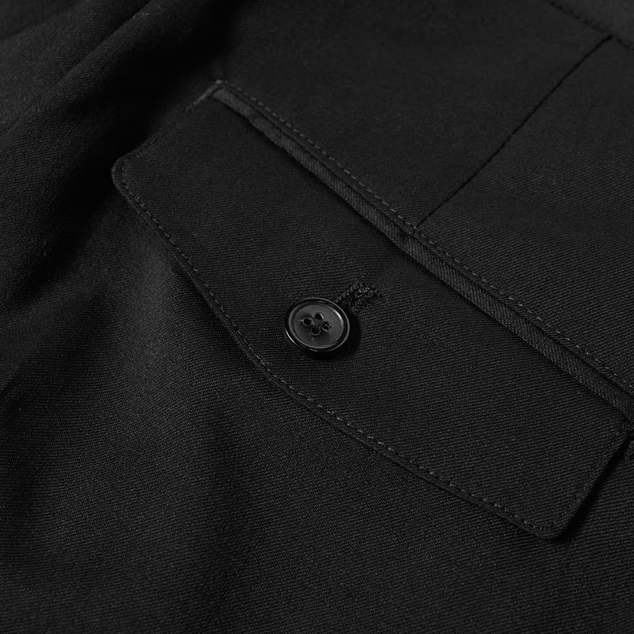 Straight-leg wool chinos