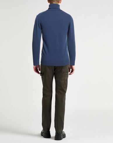 Daniele Fiesoli Man Turtleneck Blue Size XL Wool, Cashmere