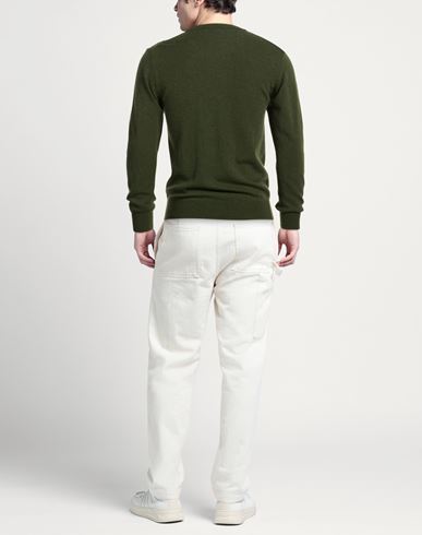Man Sweater Military green Size 3XL Wool, Cashmere