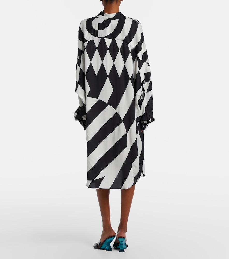 Printed shirt dress
