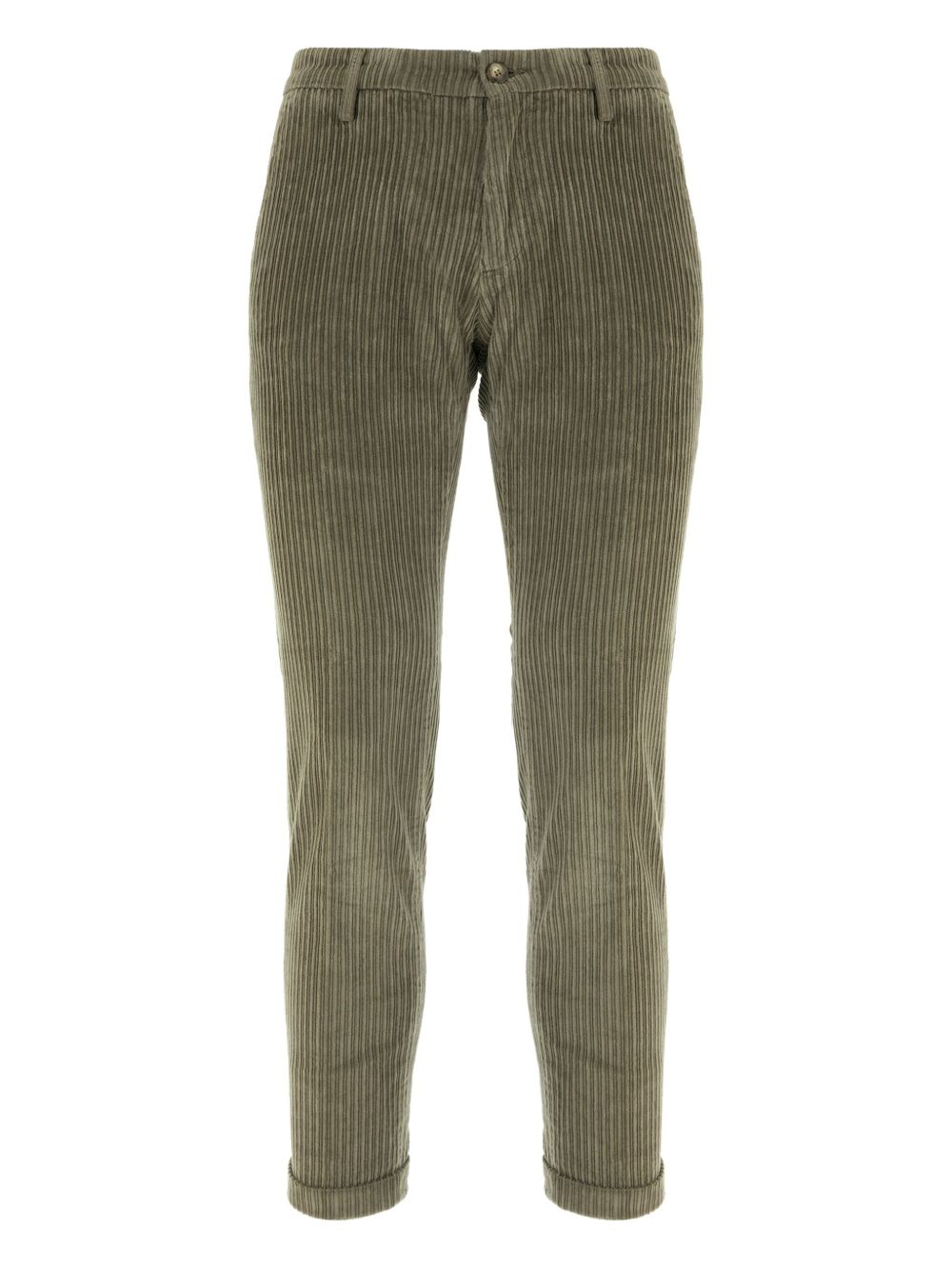 Corduroy cotton-blend trousers - Green