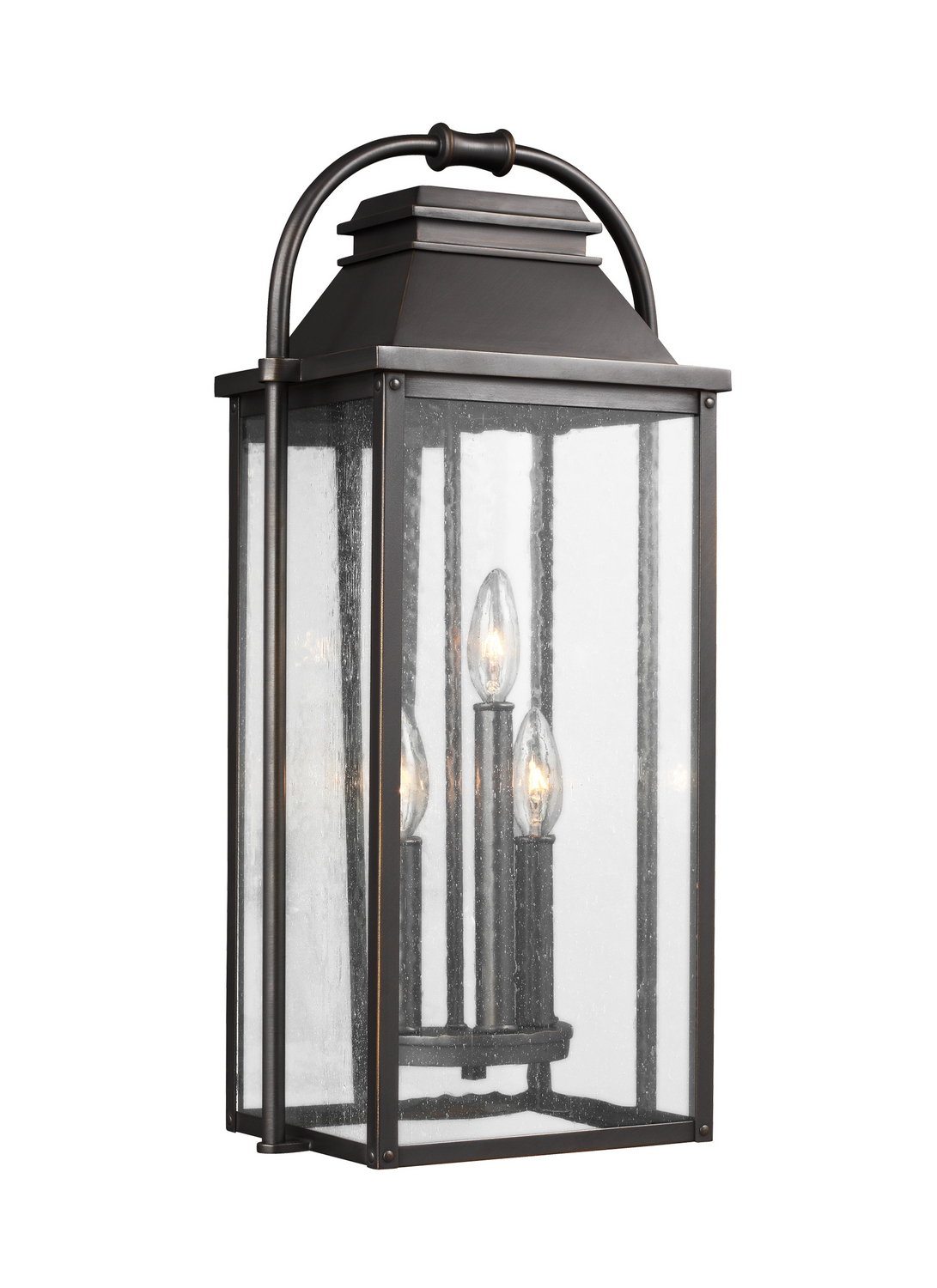 Visual Comfort Studio Wellsworth 3-Light Outdoor Wall Light in Antique Bronze by Sean Lavin