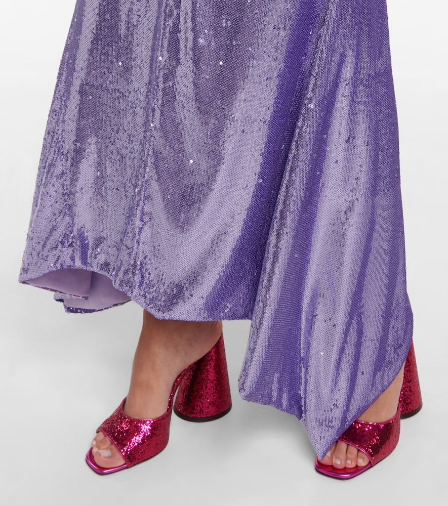 Fanny sequined off-shoulder gown