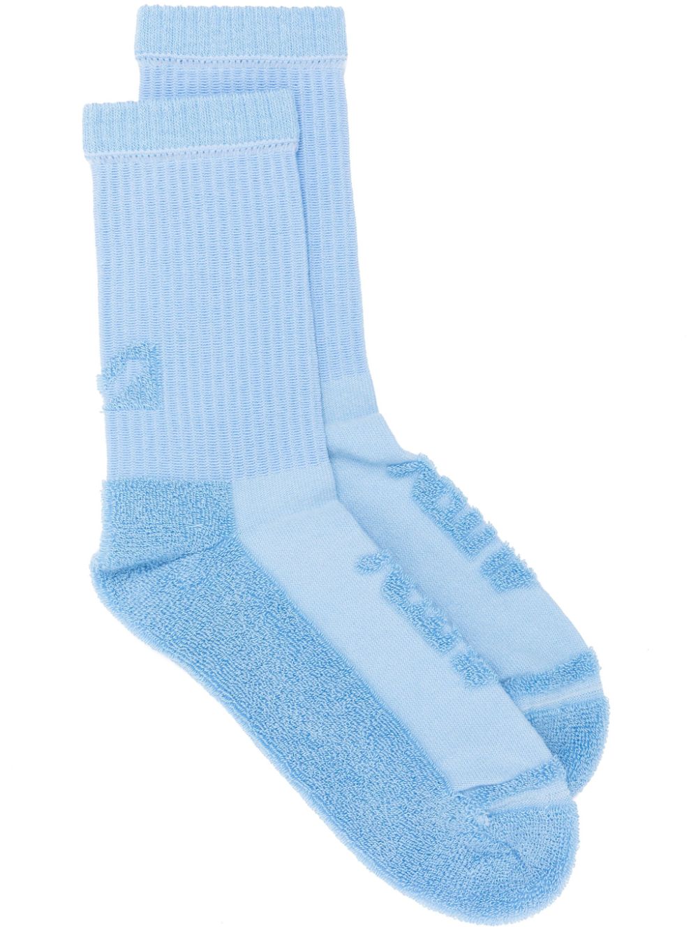 Appliqué-logo ankle socks - Blue