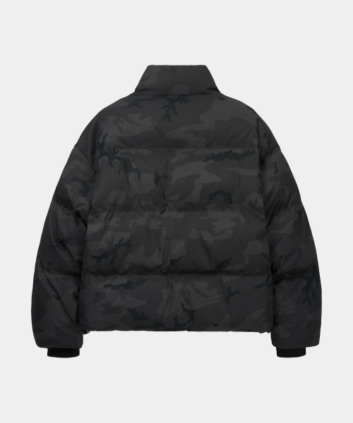 Winter Camouflage Puffer Short Padding Black