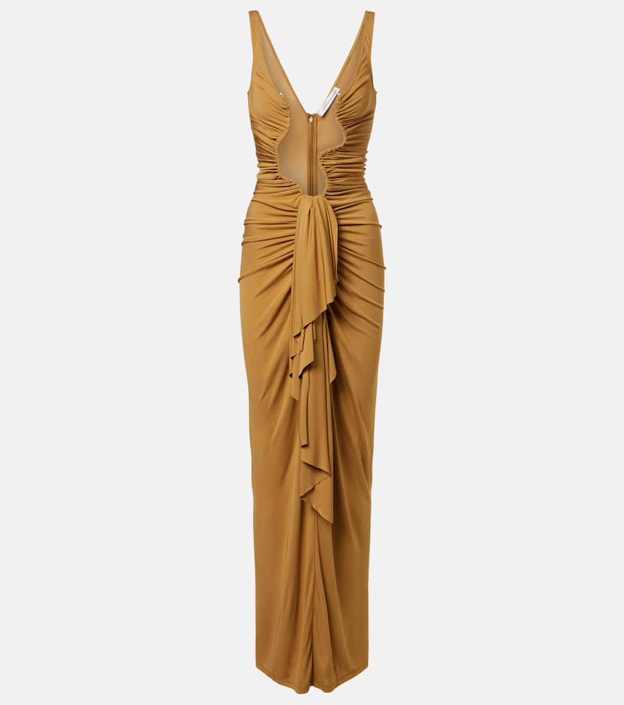 Salacia cutout draped maxi dress