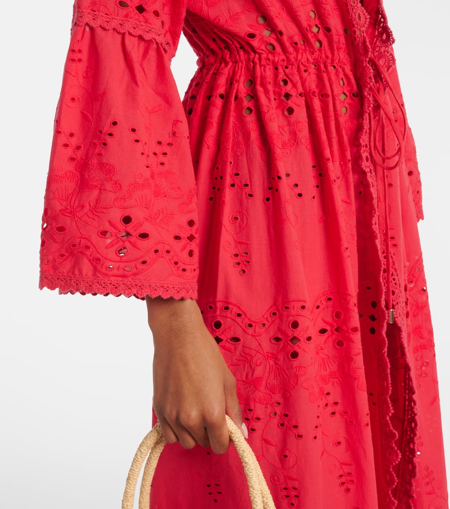 Tallulah embroidered cotton kaftan
