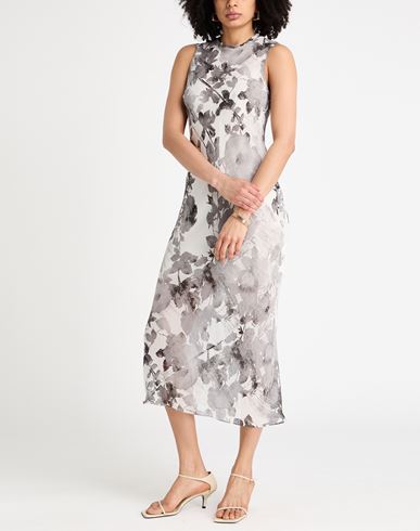 Woman Maxi dress Grey Size 8 Viscose