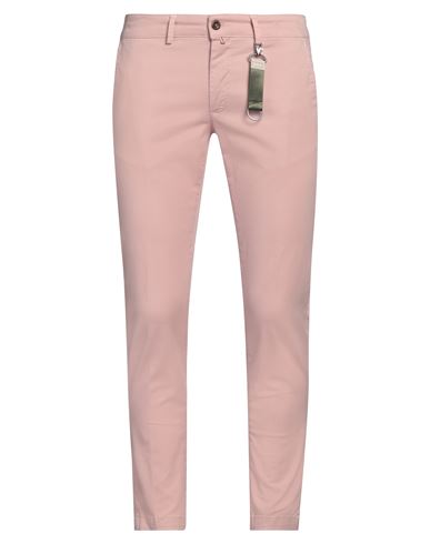 Man Pants Pink Size 38 Cotton, Elastane