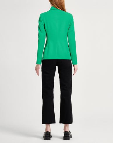 Woman Blazer Green Size 4 Polyester, Elastane
