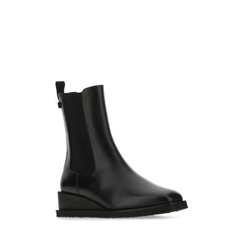 Wedge-sole ankle boots - Black