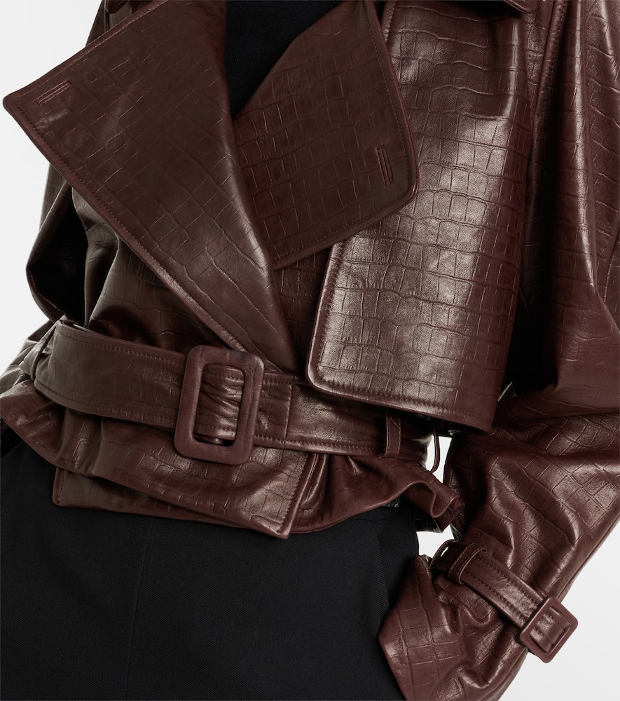 Hatti croc-effect leather jacket