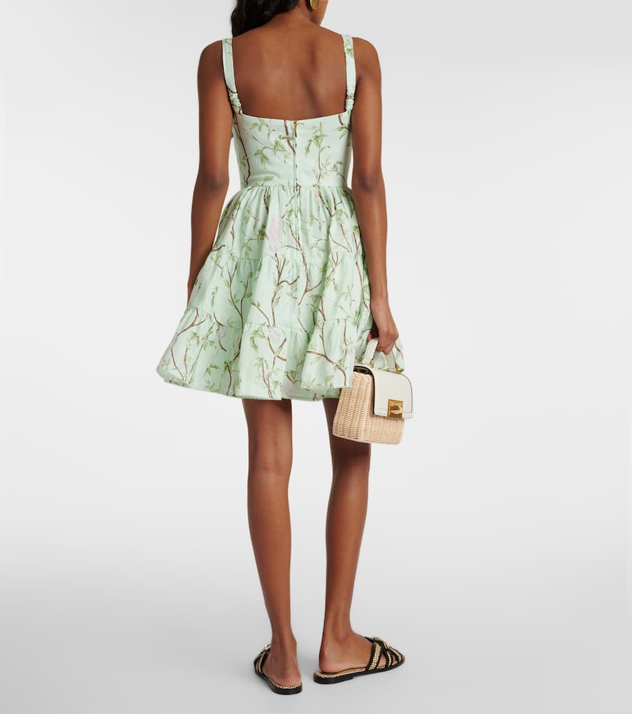 Agua by Agua Bendita Lima printed linen minidress