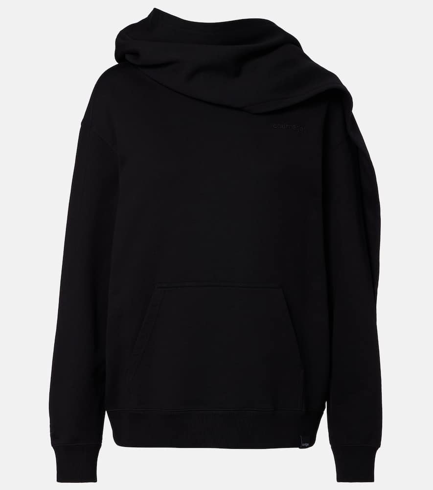 Courrèges Asymmetric cotton jersey sweatshirt