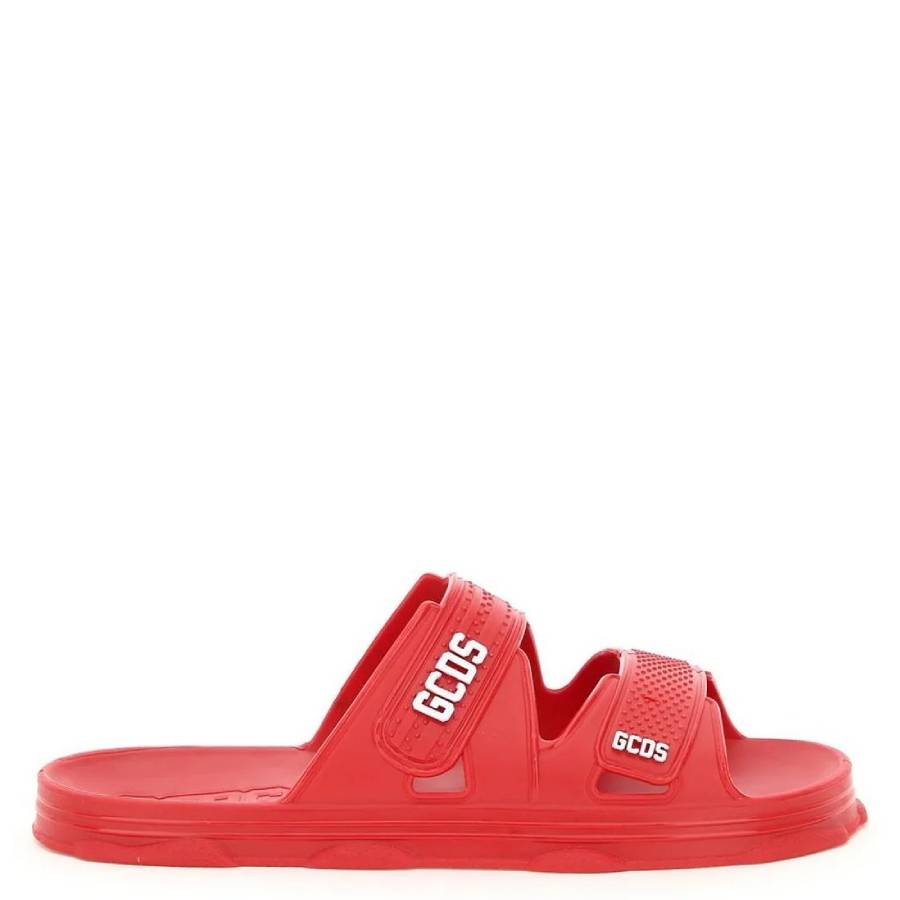 Red Logo Rubber Slides