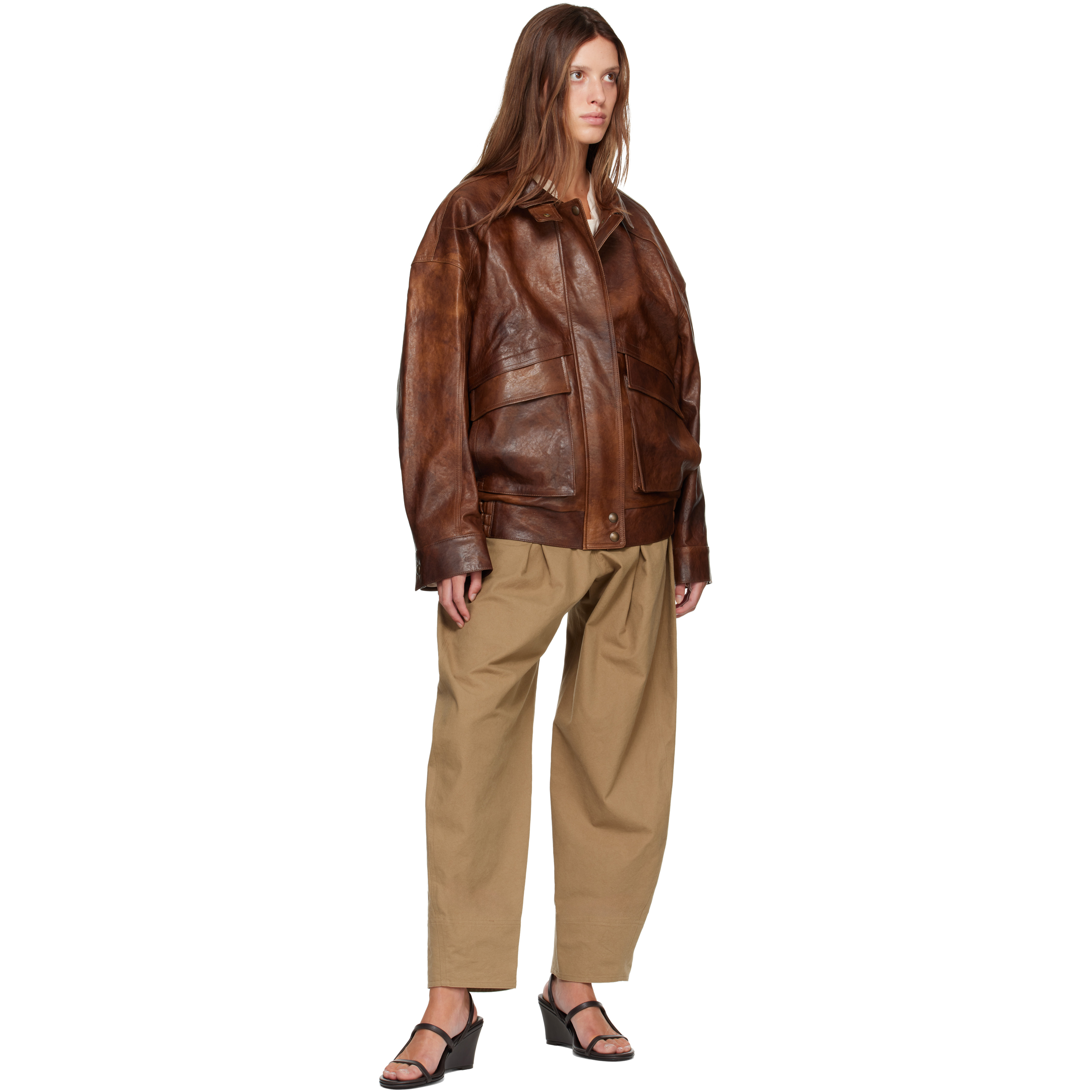 Brown Billy Lambskin Leather Jacket