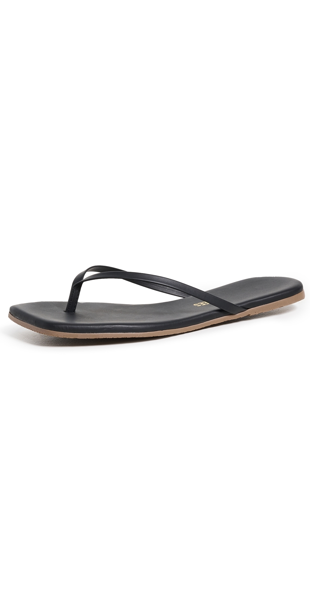 Square Toe Lily Flip Flops Black