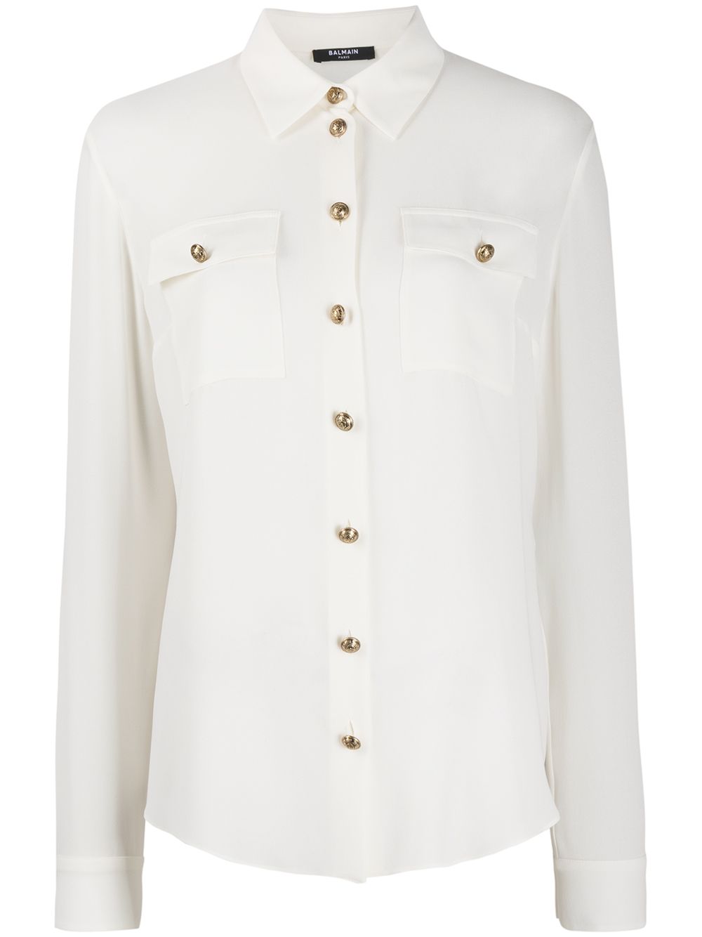Silk-georgette shirt - White
