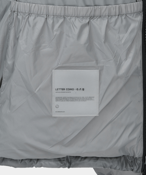 Dishel Cross Hood Puffer Padding Gray