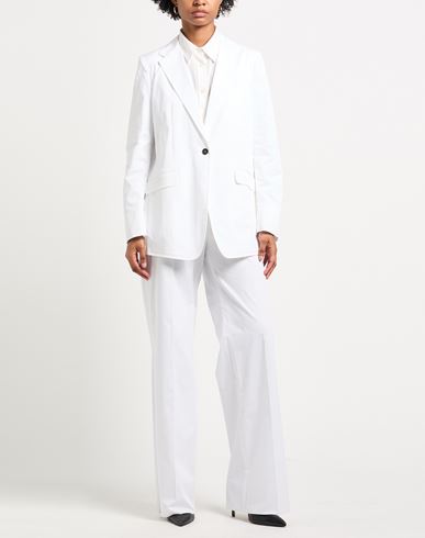 Woman Suit White Size 6 Cotton, Elastane