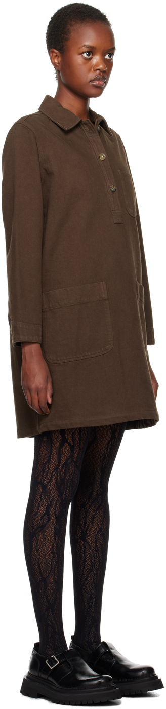 A.P.C. Brown Aurelia Denim Minidress