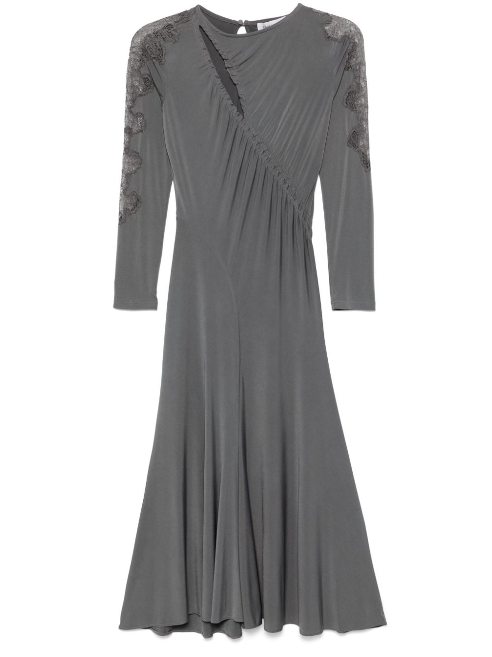 Guipure-lace midi dress - Grey