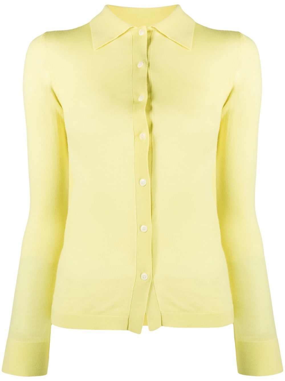 Fine-knit long-sleeve shirt - Yellow