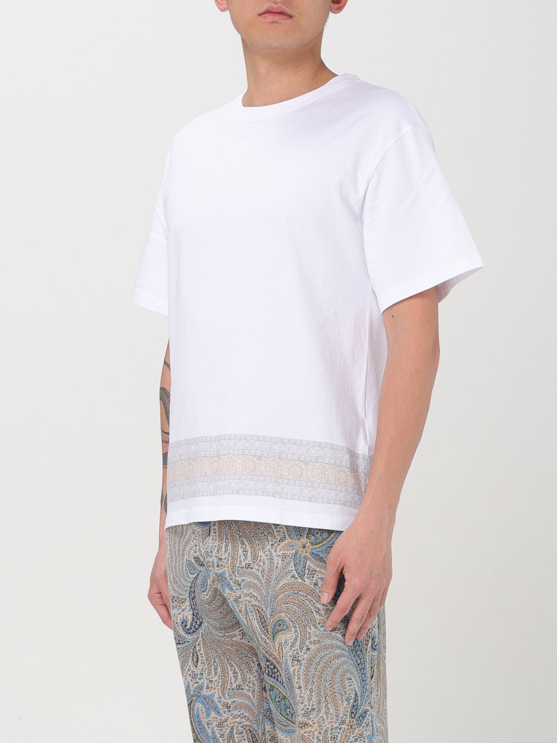 Paisley-print T-shirt - White