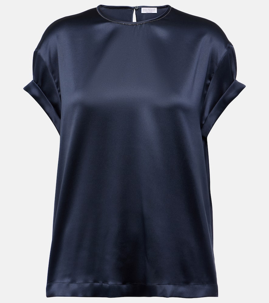 Silk-blend T-shirt