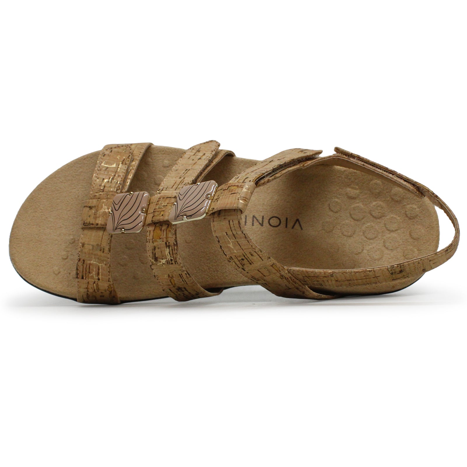 Vionic Rest Amber Synthetic Women's Casual Sandals - Gold Cork