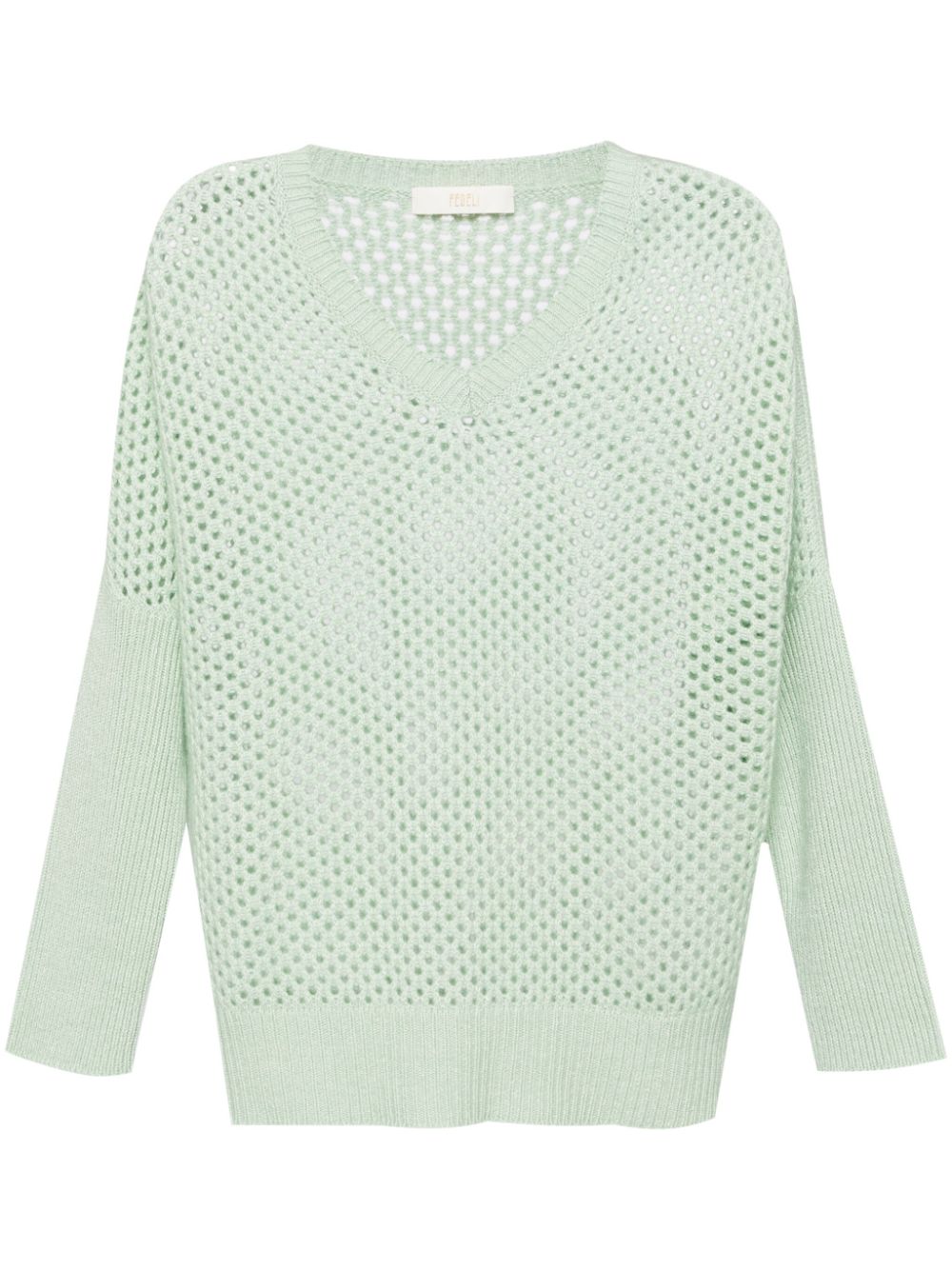 Locri open-knit jumper - Blue