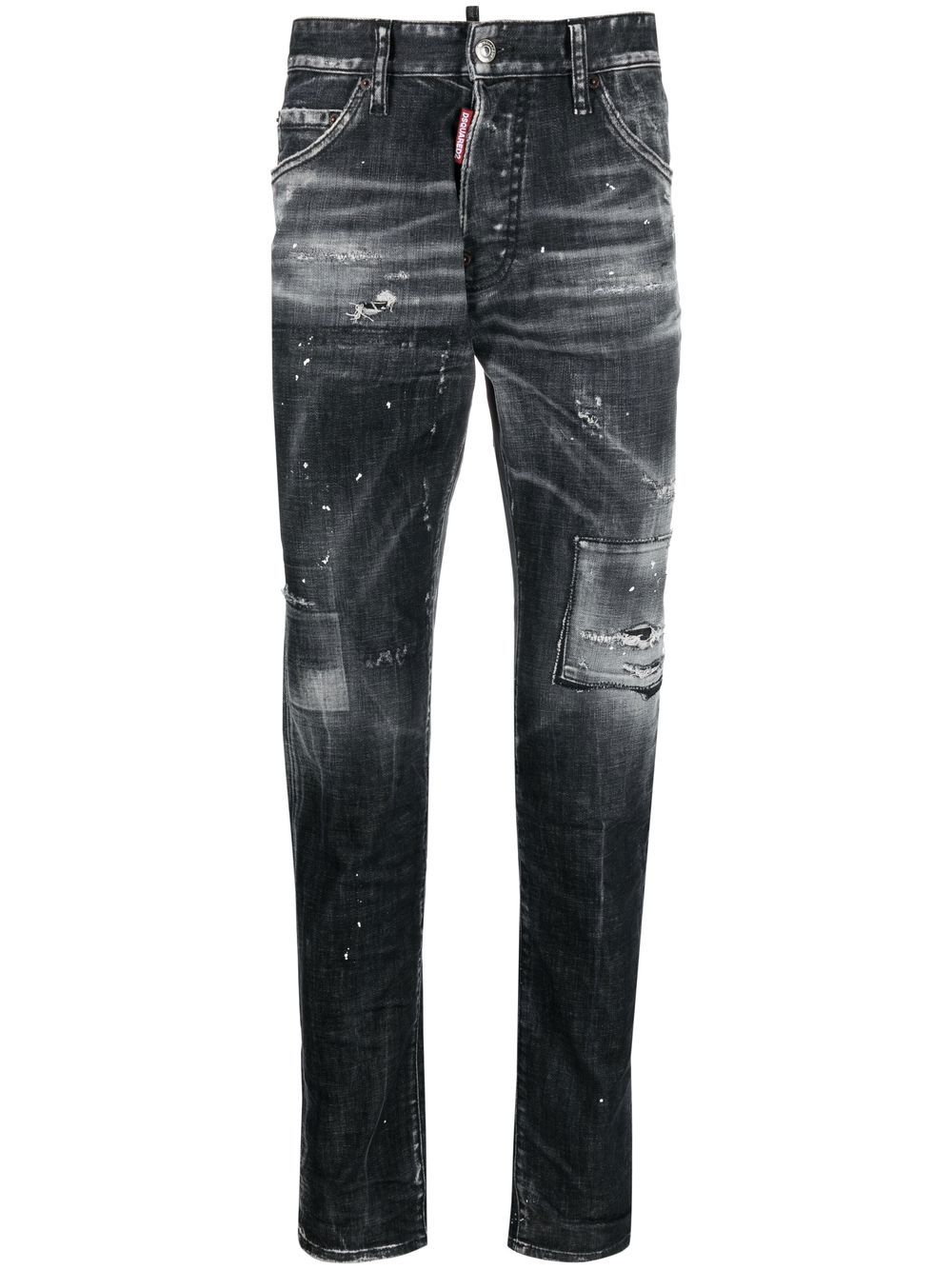 1964 distressed slim-cut jeans - Grey