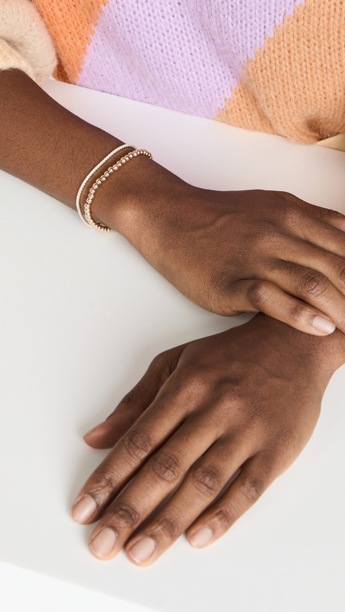 Classic Thin Tennis Bracelet Gold One Size