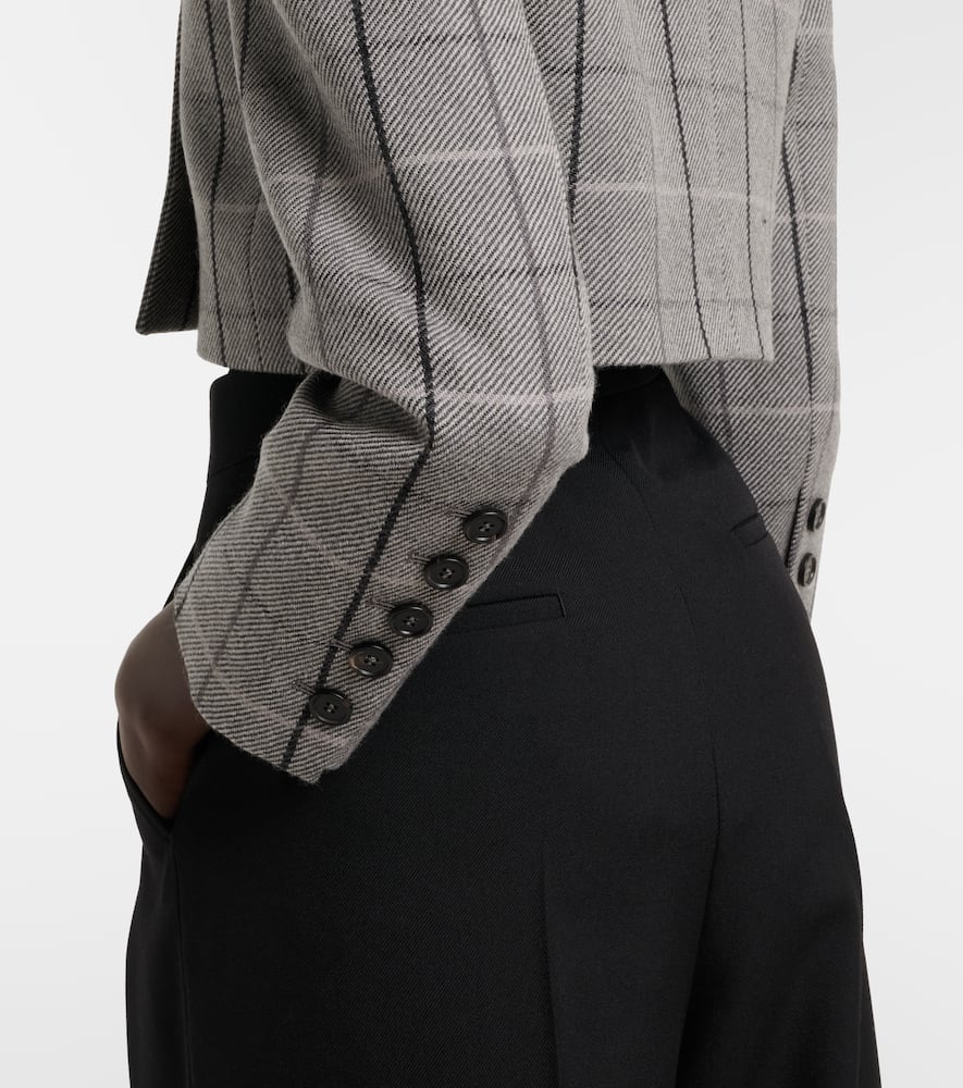 Chloé Checked cropped wool jacket